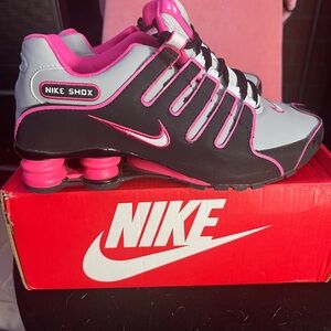 Nike Shox Black and Pink Athletic Shoes
